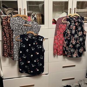 Lot of 5 Ann Taylor Factory and Loft Blouses M